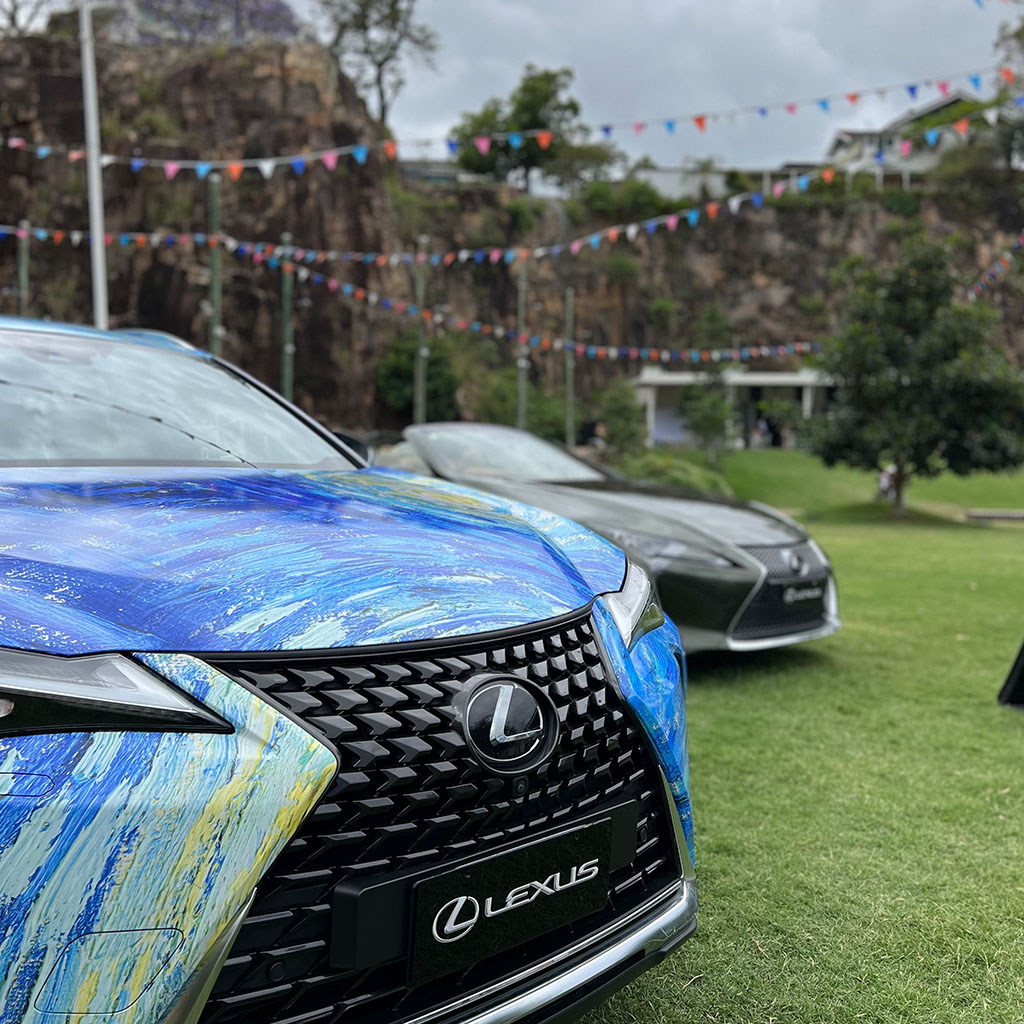 Lexus vehicles on the lawn at Lexus Melbourne Cup 2021